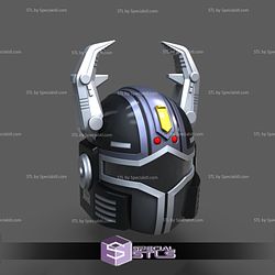 Cosplay STL Files Silver Metallic Beetleborg Helmet