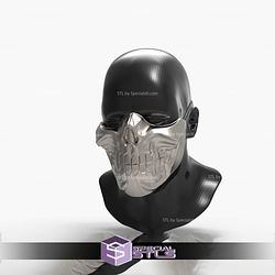 Cosplay STL Files Scorpion Mortal Kombat Skull Mask 3D Print Wearable