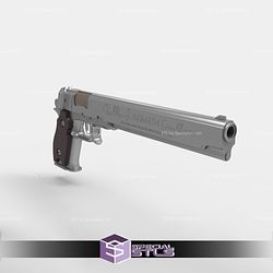 Cosplay STL Files Hellsing Alucard Pistols 3D Print Wearable
