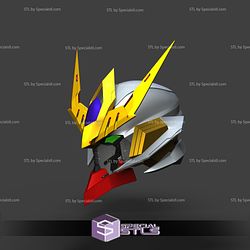 Cosplay STL Files Gundam Barbatos Helmet 3D Print Wearable