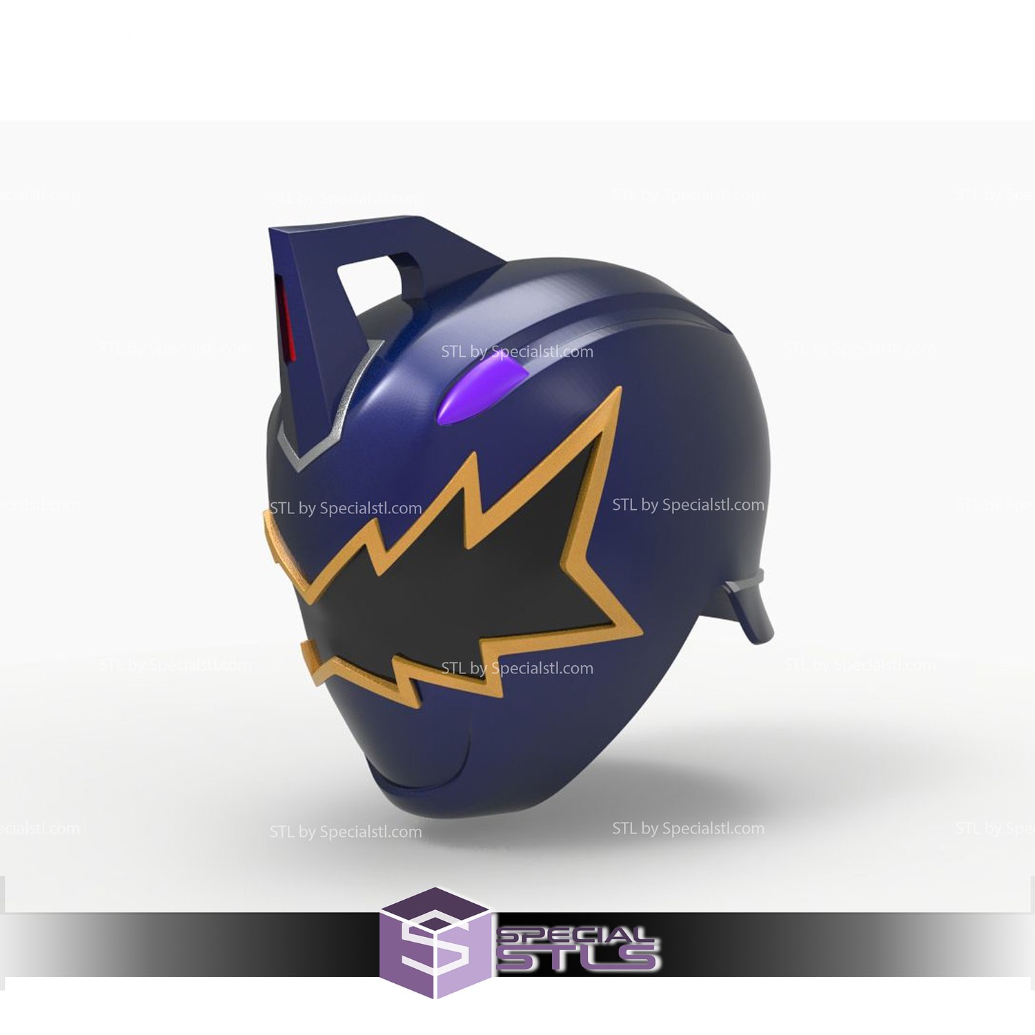 Cosplay STL Files Black Dino Thunder Power Ranger Helmet 3D Print Wearable