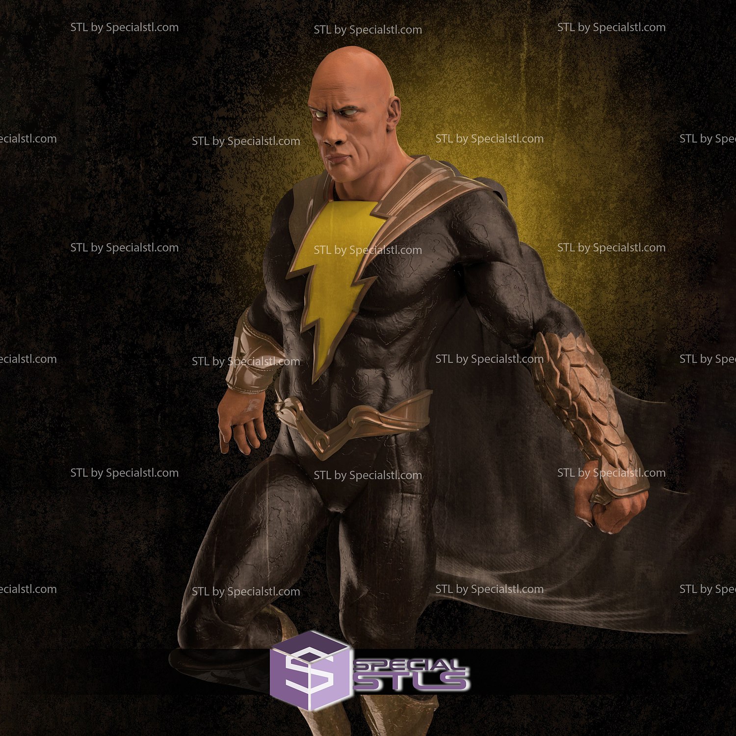 Black Adam The Rock STL Files V2 3D Printing Figurine