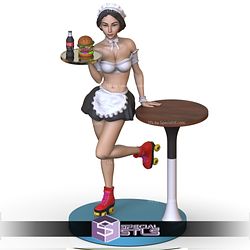 Waitress on Roller Skates Fanart