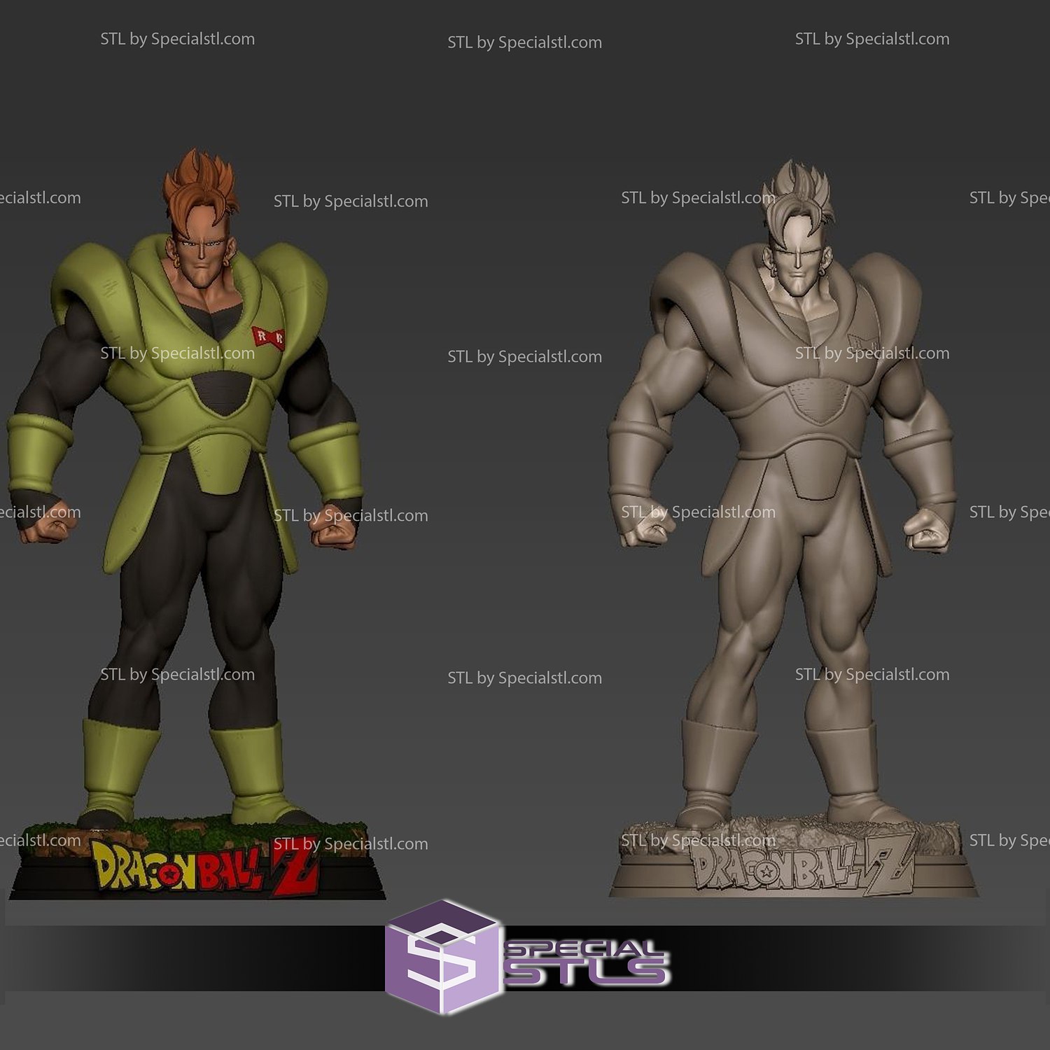 ANDROID 16 DRAGONBALL Z STL FILES 3D model 3D printable