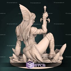 Angela Spawn Sitting 3D Printing Figurine Spawn STL Files