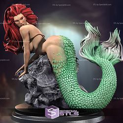Ariel Pin Up NSFW Little Mermaid 3D Printing Model STL Files