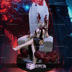 Blood Enchantress Throne Pose 3D Printing Model STL Files