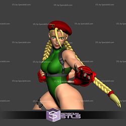 Cammy Action Pose V2 3D Printing Figurine Strret Fighter STL Files