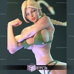 Cammy in Bikini Suit V2 3D Printing Figurine Street Fighter STL Files