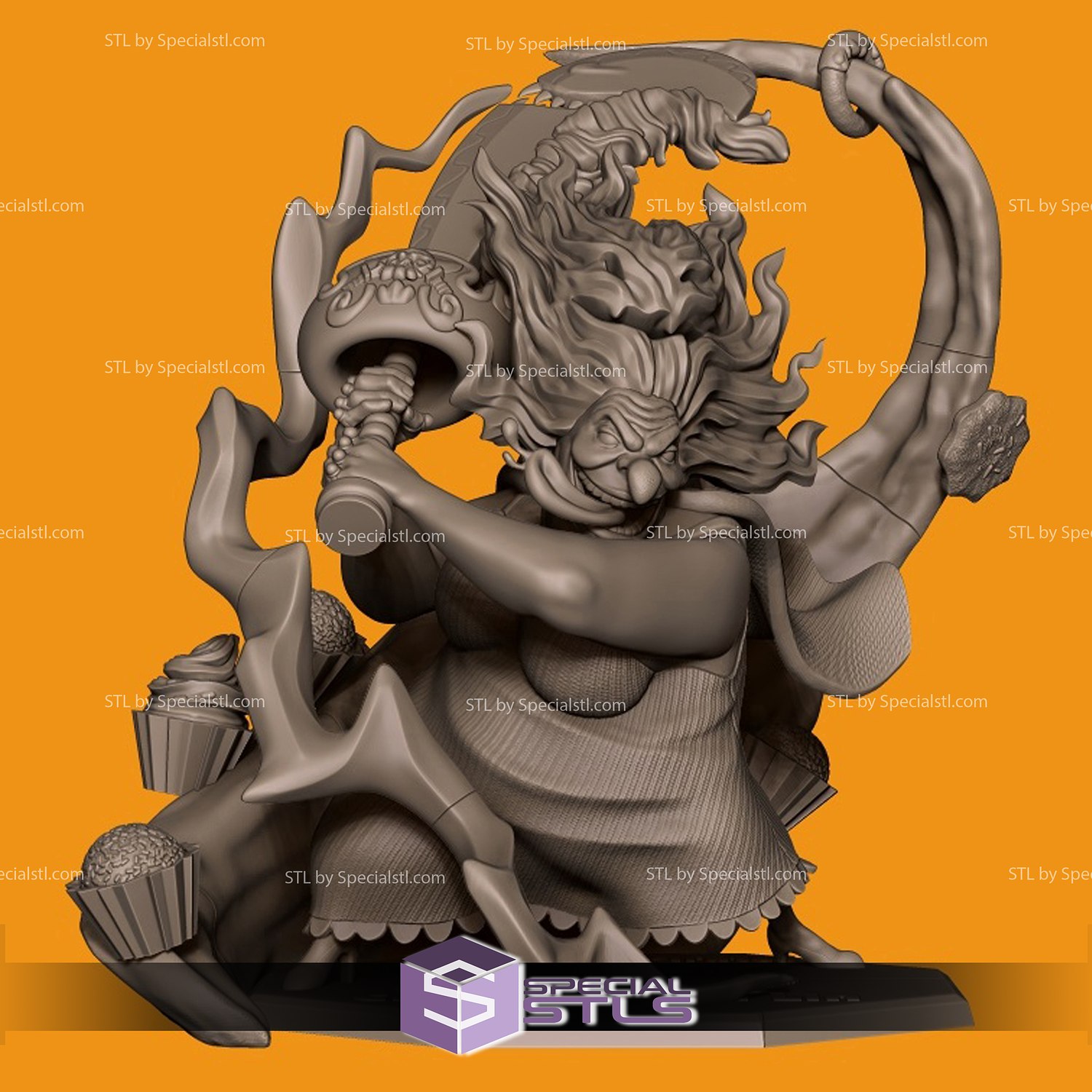 STL file big mom/charlotte linlin wanted poster - one piece 💬・Model to  download and 3D print・Cults