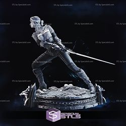 Ciri in action 3D Printing Figurine The Witcher STL Files