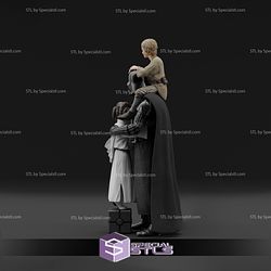 Darth Vader with a young Luke Skywalker and Princess Leia 3D Printing Model STL Files