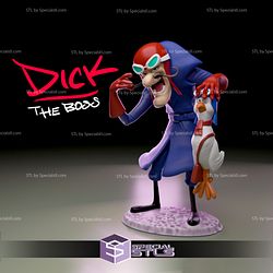 Dastardly and Muttley in Their Flying Machines Stand Alone Character 3D Printing Model STL Files