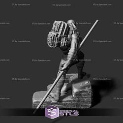 Donatello 3D Printing Model Action Pose for Diorama TMNT STL Files