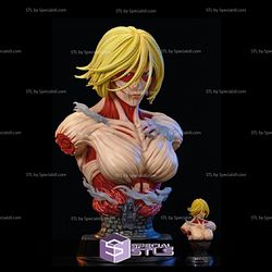 Female Titan Bust 3D Printing Model Attack on Titan STL Files