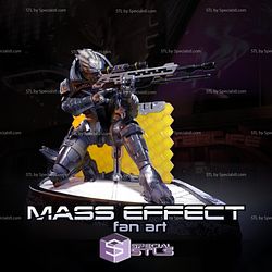 Garrus Vakarian Sniper 3D Printing Model Mass Effect STL Files