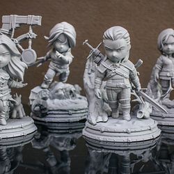 The Witcher chibi set - 4 models