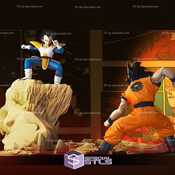 Goku and Vegeta Posing 3D Printing Model Dragonball STL Files