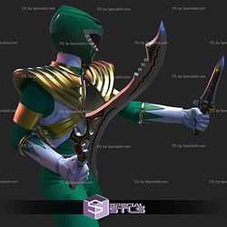 Green Ranger 3D Printing Model Mighty Morphin Power Rangers STL Files