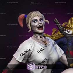 Harley Quinn Margot Robbie 3D Printing Model on Chair STL Files