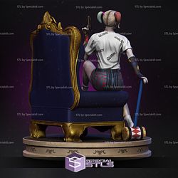 Harley Quinn Margot Robbie 3D Printing Model on Chair STL Files