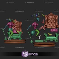 Harley Quinn Margot Robbie 3D Printing Model on Chair STL Files