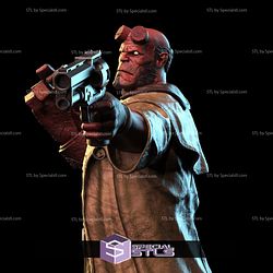 Hellboy Pointing Gun 3D Printing Model STL Files