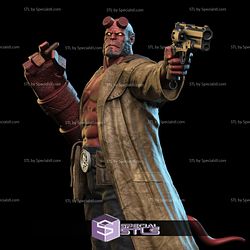 Hellboy Pointing Gun 3D Printing Model STL Files