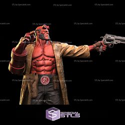 Hellboy Pointing Gun 3D Printing Model STL Files