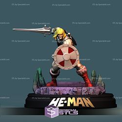 He-Man in Battle 3D Printing Model Master of Universe STL Files