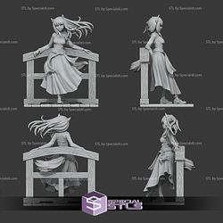 Holo Stand by the fence 3D Printing Model Spice and Wolf STL Files