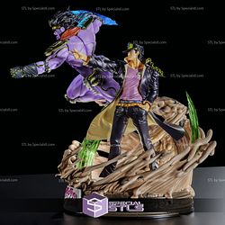 Jotaro Kujo and Star Platinum 3D Printing Model JoJos Bizarre STL Files