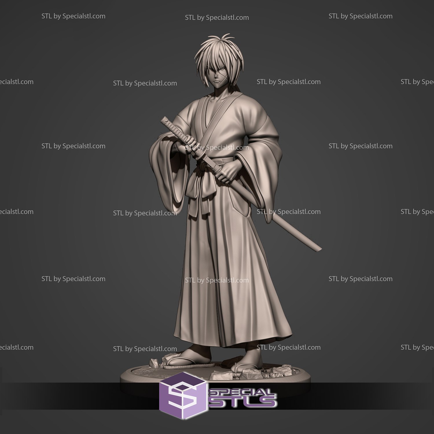 Kenshin Himura Standing 3D Printing Model STL Files