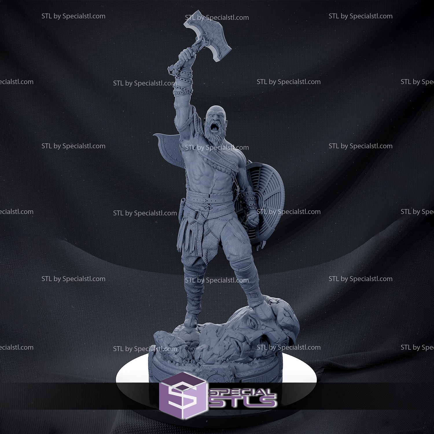 Kratos Roaring 3D Printing Model God of War STL Files