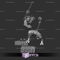 Leonardo 3D Printing Model Action Pose for Diorama TMNT STL Files