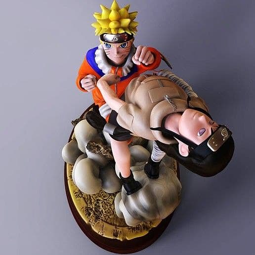 Naruto and Neji Diorama