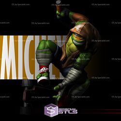 Michelangelo 3D Printing Model Action Pose for Diorama TMNT STL Files