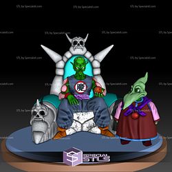 Piccolo on throne 3D Printing Model Dragonball STL Files
