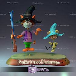 Punkin Puss and Mushmouse 3D Printing Model STL Files