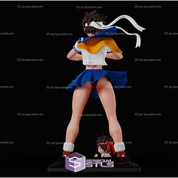 Sakura Kasugano Standing V2 STL Files Street Fighter 3D Printing Figurine
