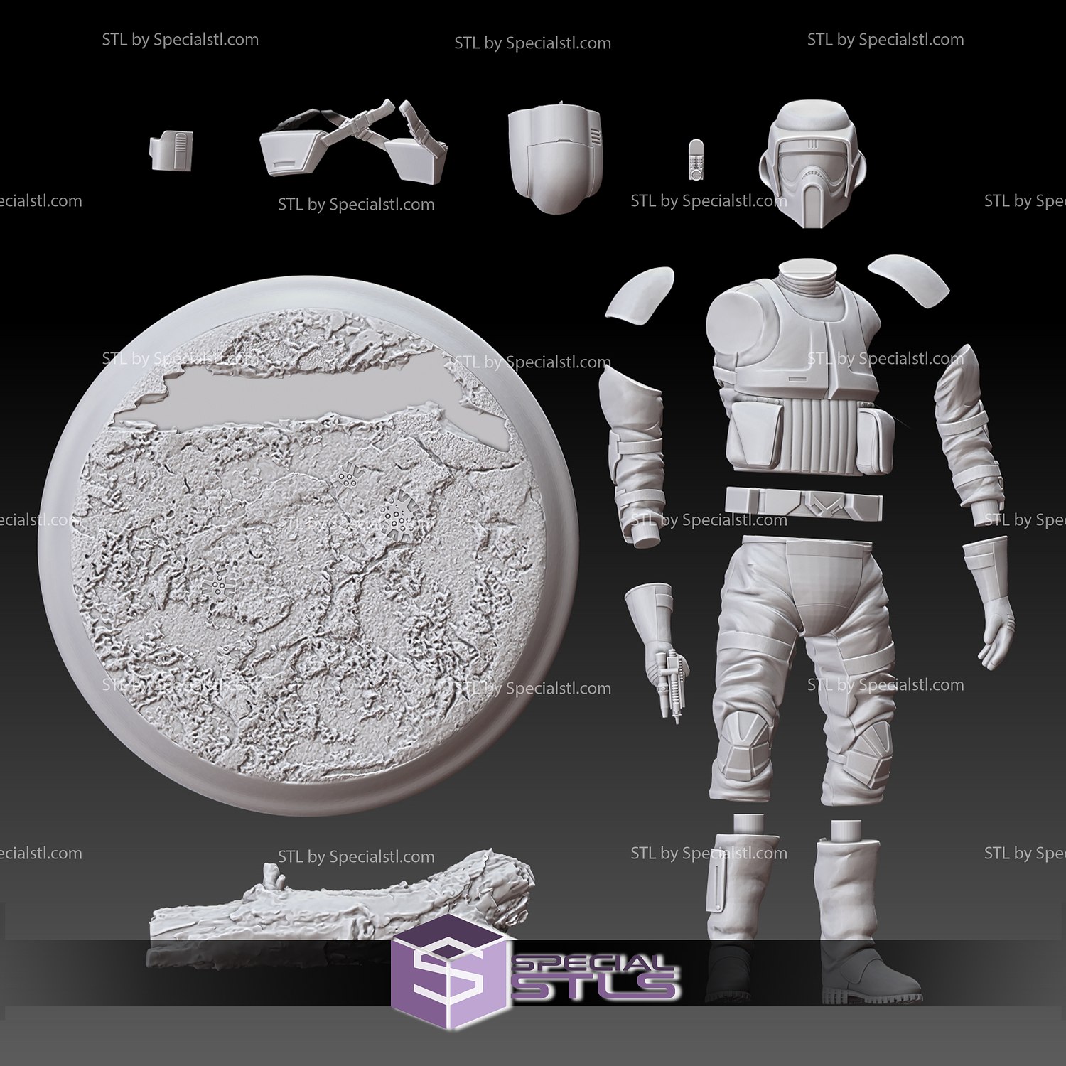 Scout Trooper 3D Printing Model Star Wars STL Files