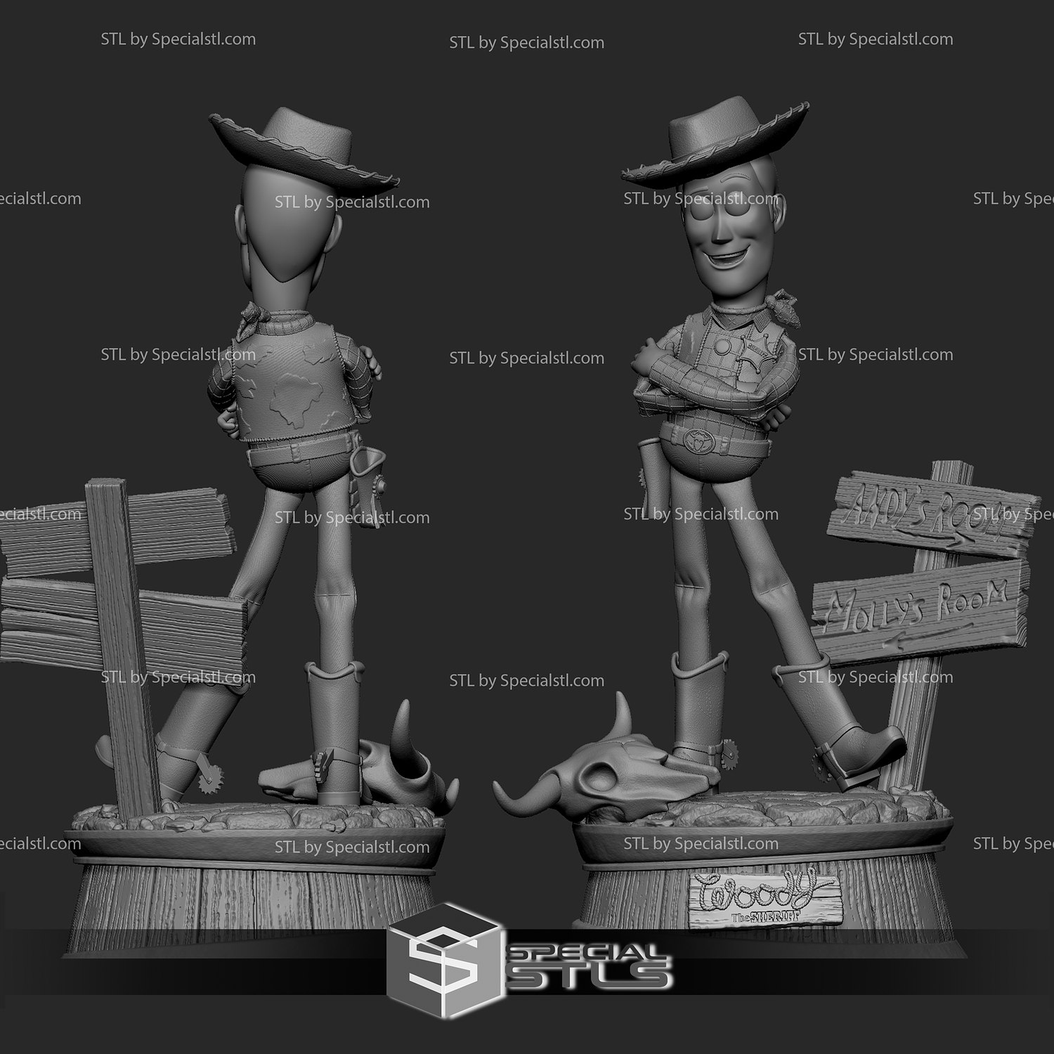 Sheriff Woody Pride 3D Printing Model V2 Toy Story Disney STL Files