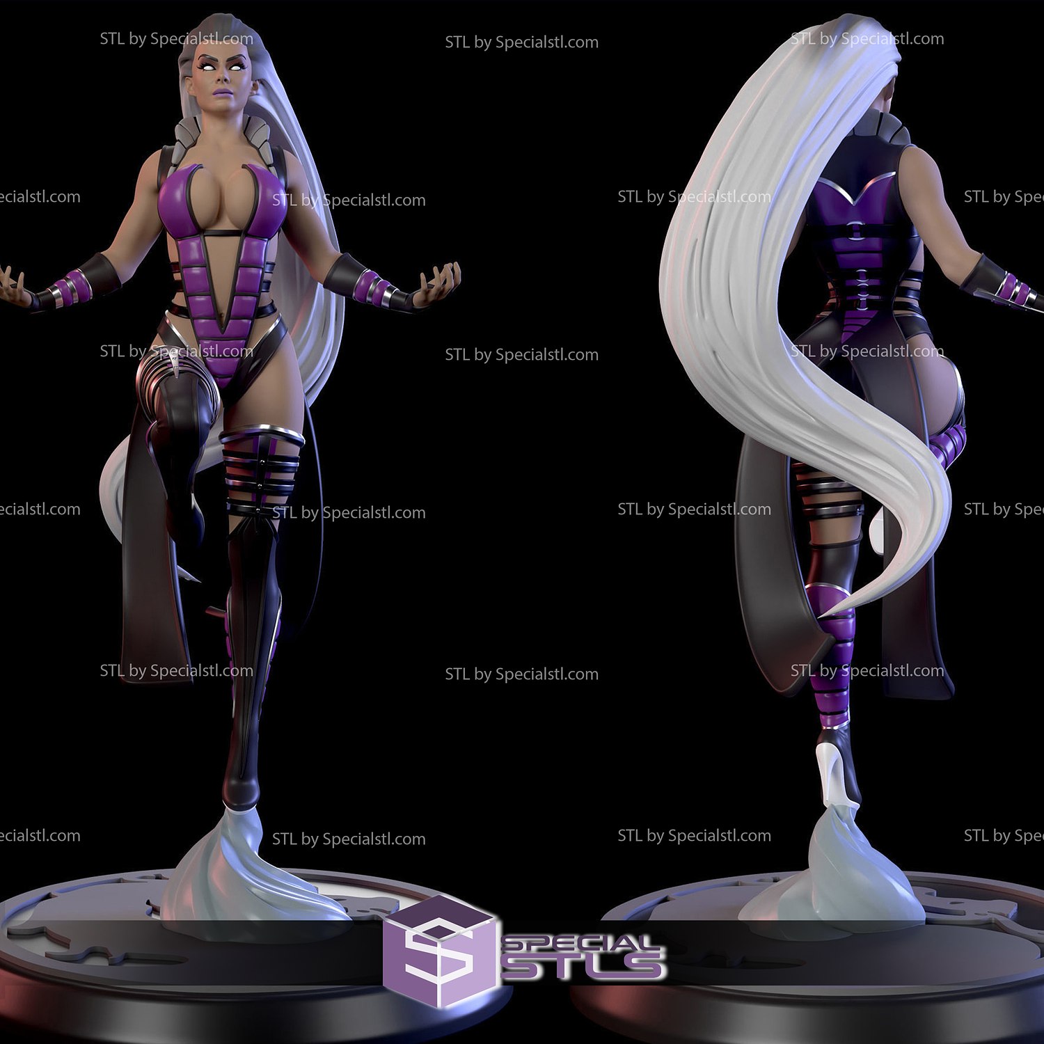 Sindel 3D Printing Model Mortal Kombat STL Files