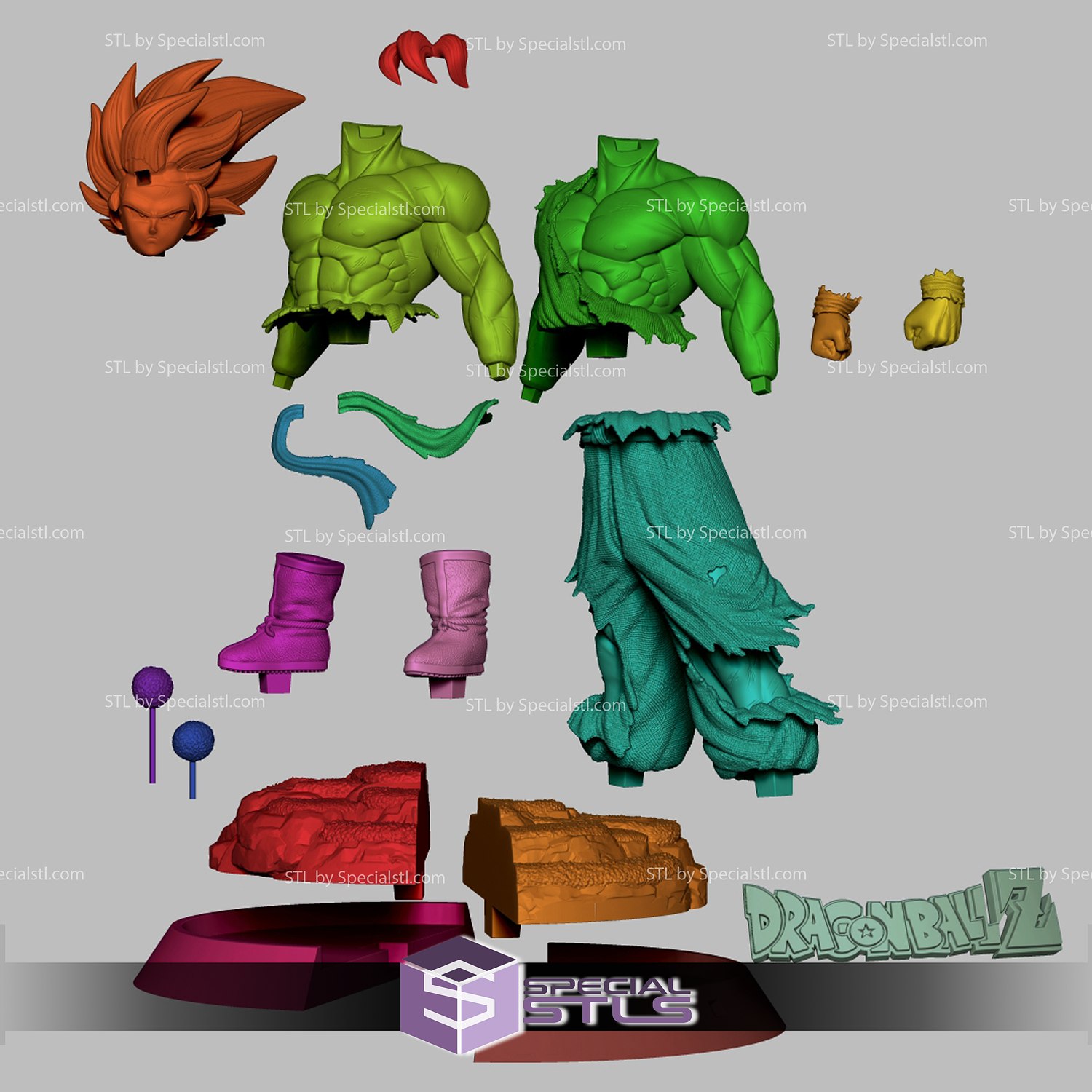 Son Goku Super Saiyan No Shirt 3D Printing Model Dragonball STL Files