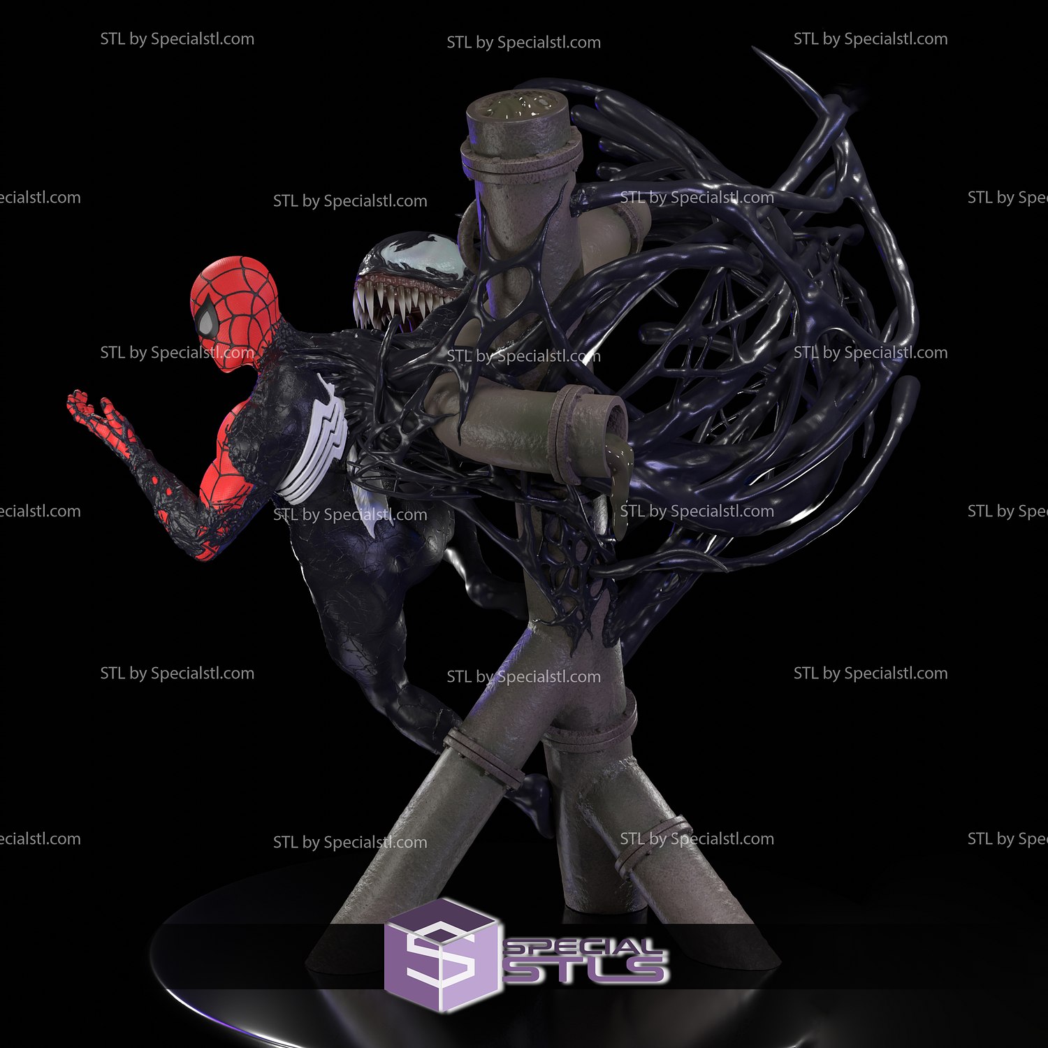 Spider Man and Venom V5 3D Printing Model STL Files