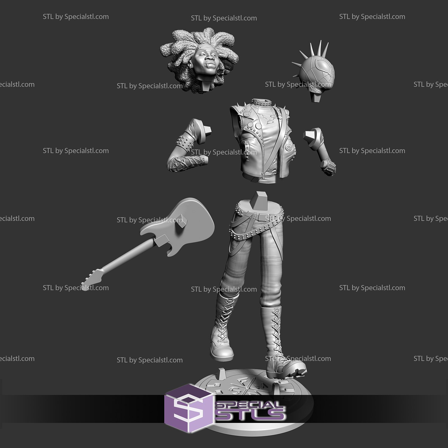 Spider-Punk Standing 3D Printing Model STL Files