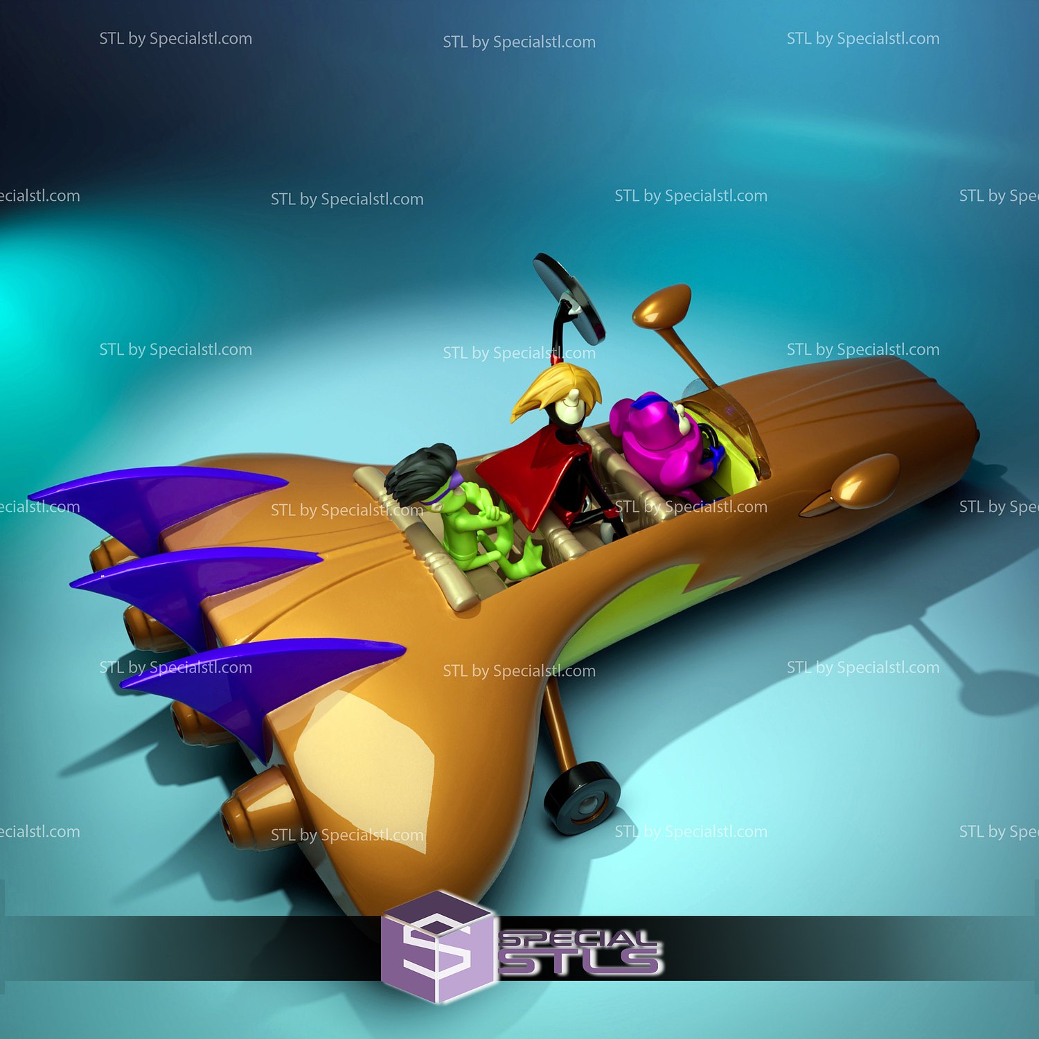 Super Space Car 3D Printing Model The Impossibles STL Files