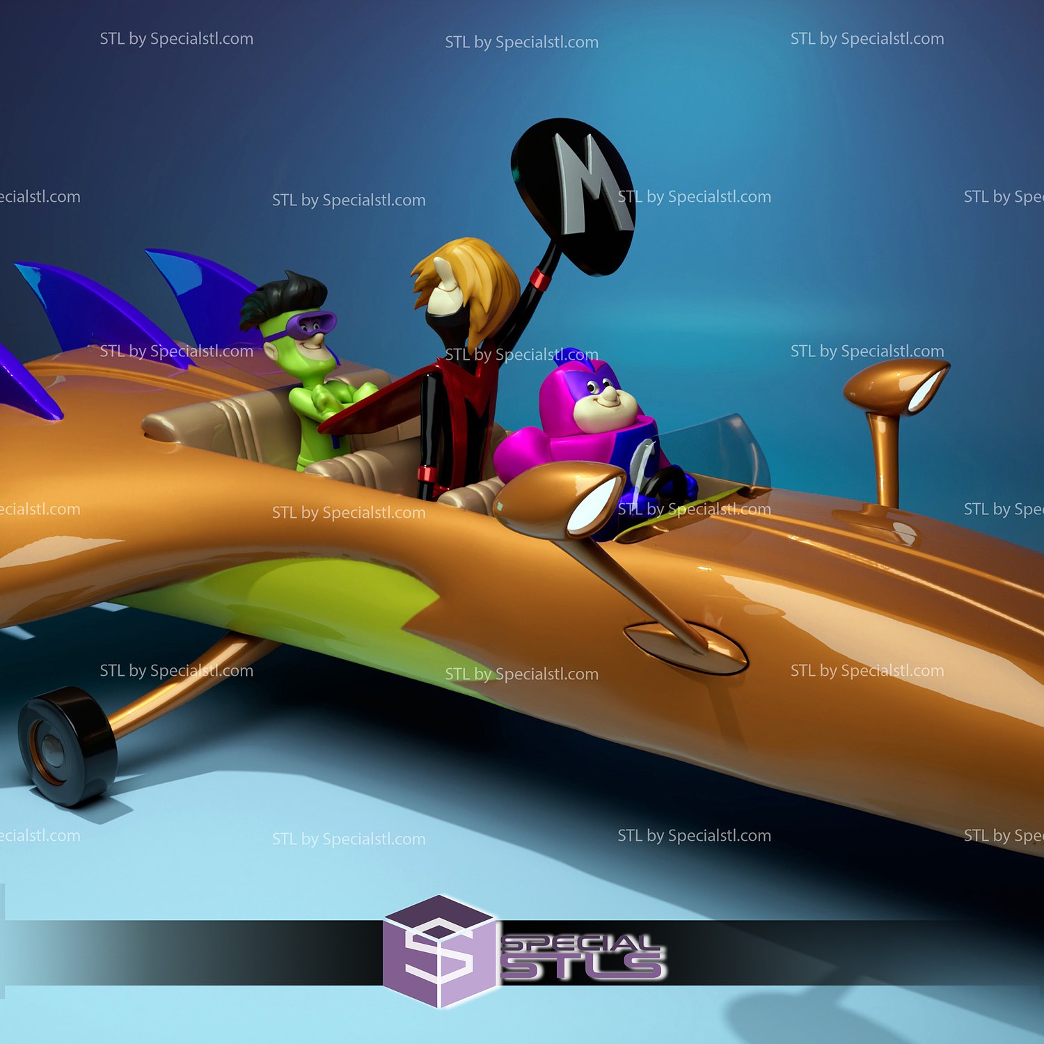 Super Space Car 3D Printing Model The Impossibles STL Files