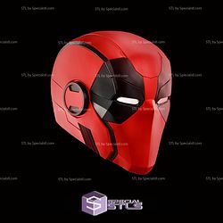Cosplay STL Files Armorized Deadpool Helmet 3D Print Wearable