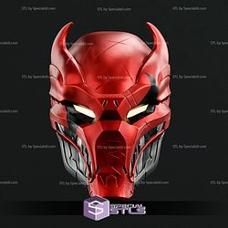 Cosplay STL Files Red Hood Shinobi Mask 3D Print Wearable